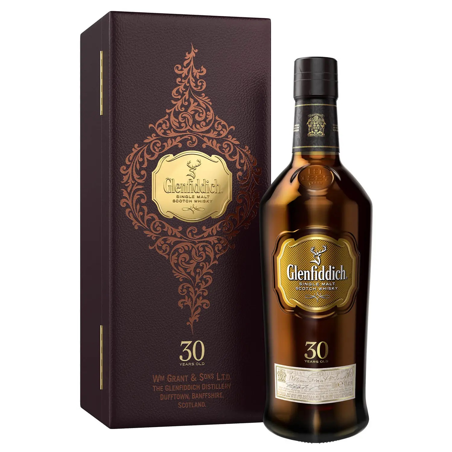 Glenfiddich 30 Year Old Single Malt Scotch Whisky 70cl